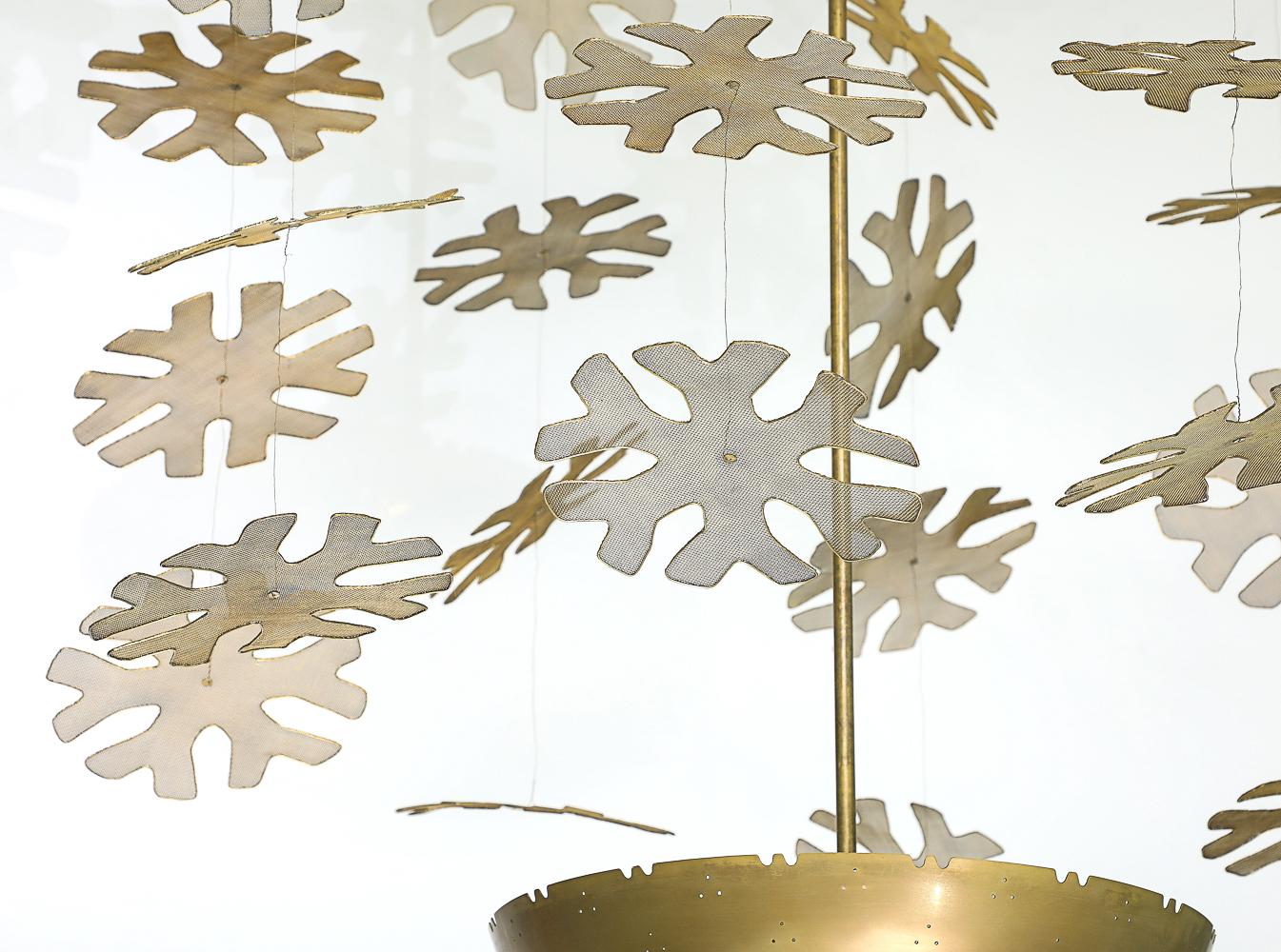 Rare Snowflake Ceiling Fixture by Paavo Tynell 2