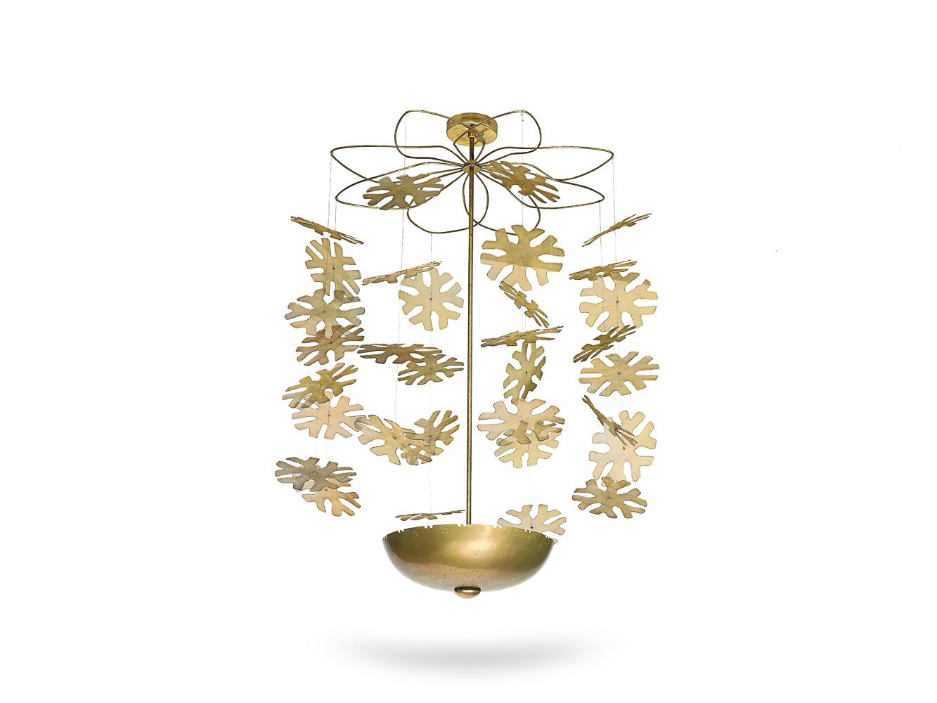 Mid-20th Century Rare Snowflake Ceiling Fixture by Paavo Tynell