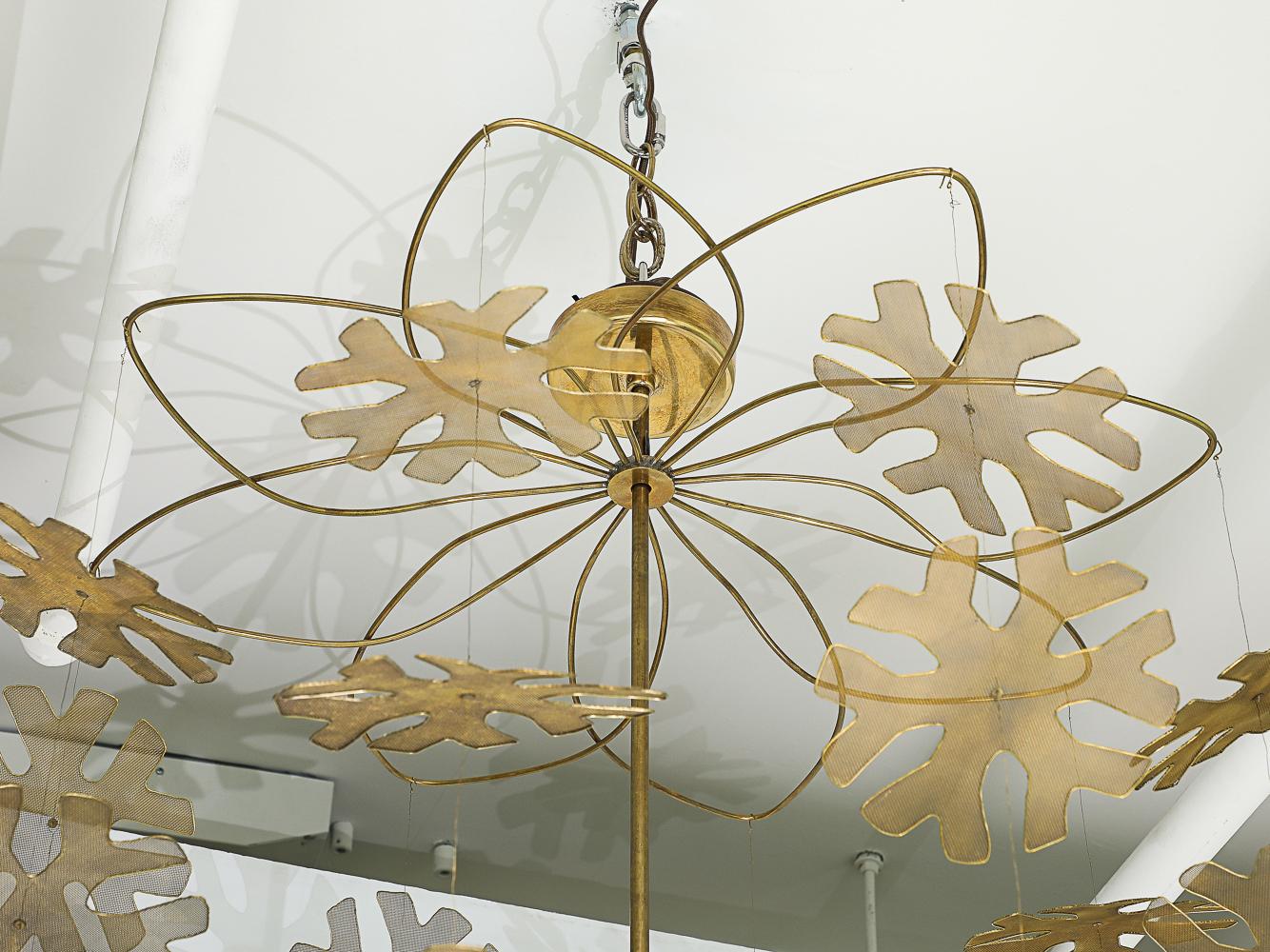Rare Snowflake Ceiling Fixture by Paavo Tynell 1