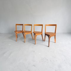 Rare Snug-Seat Three-Legged Dining Set, Attributed to W. B. McLean Co., Ca 1920