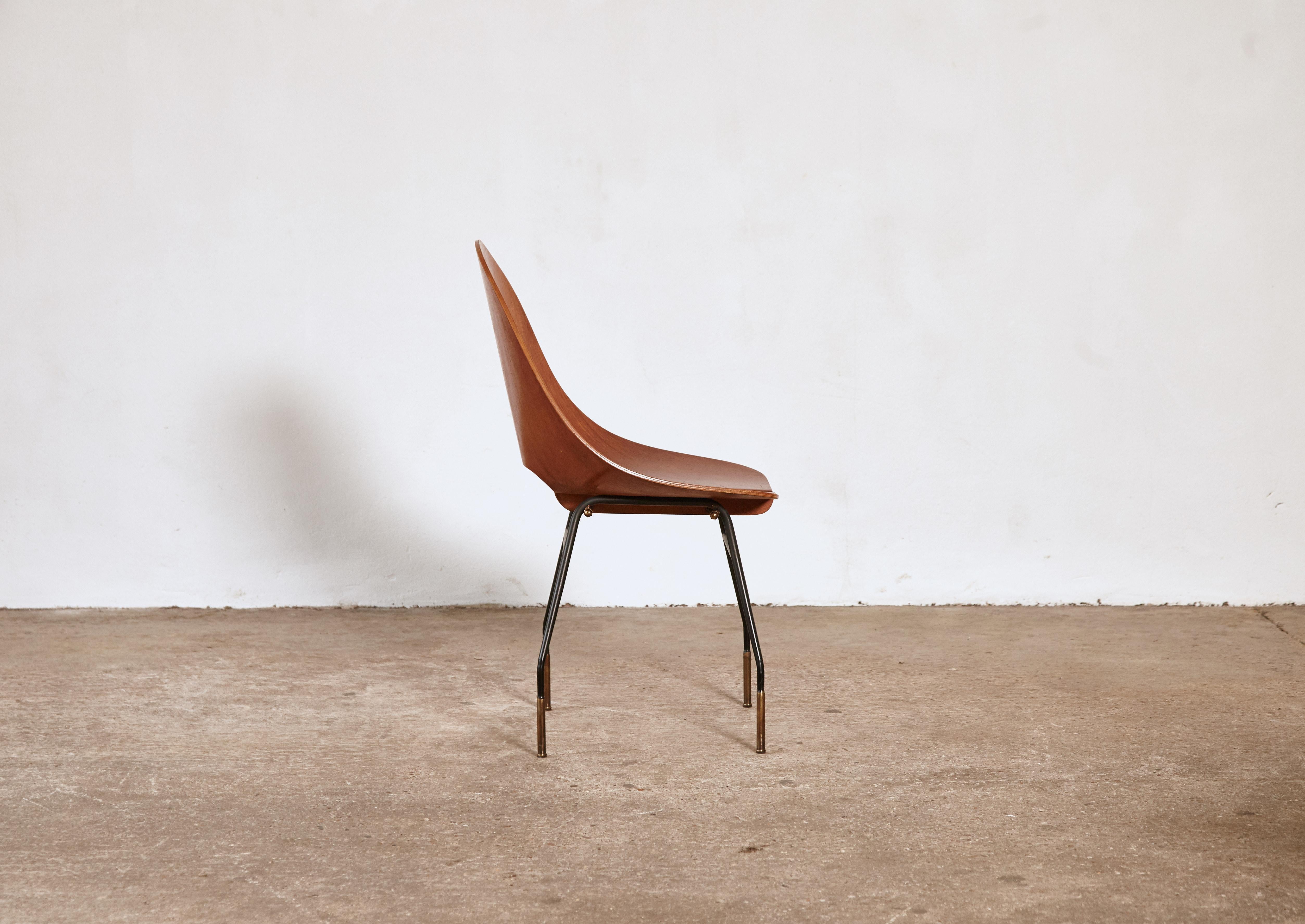 Rare Societa Compensati Curvati Chair, Italy, 1950s For Sale 1