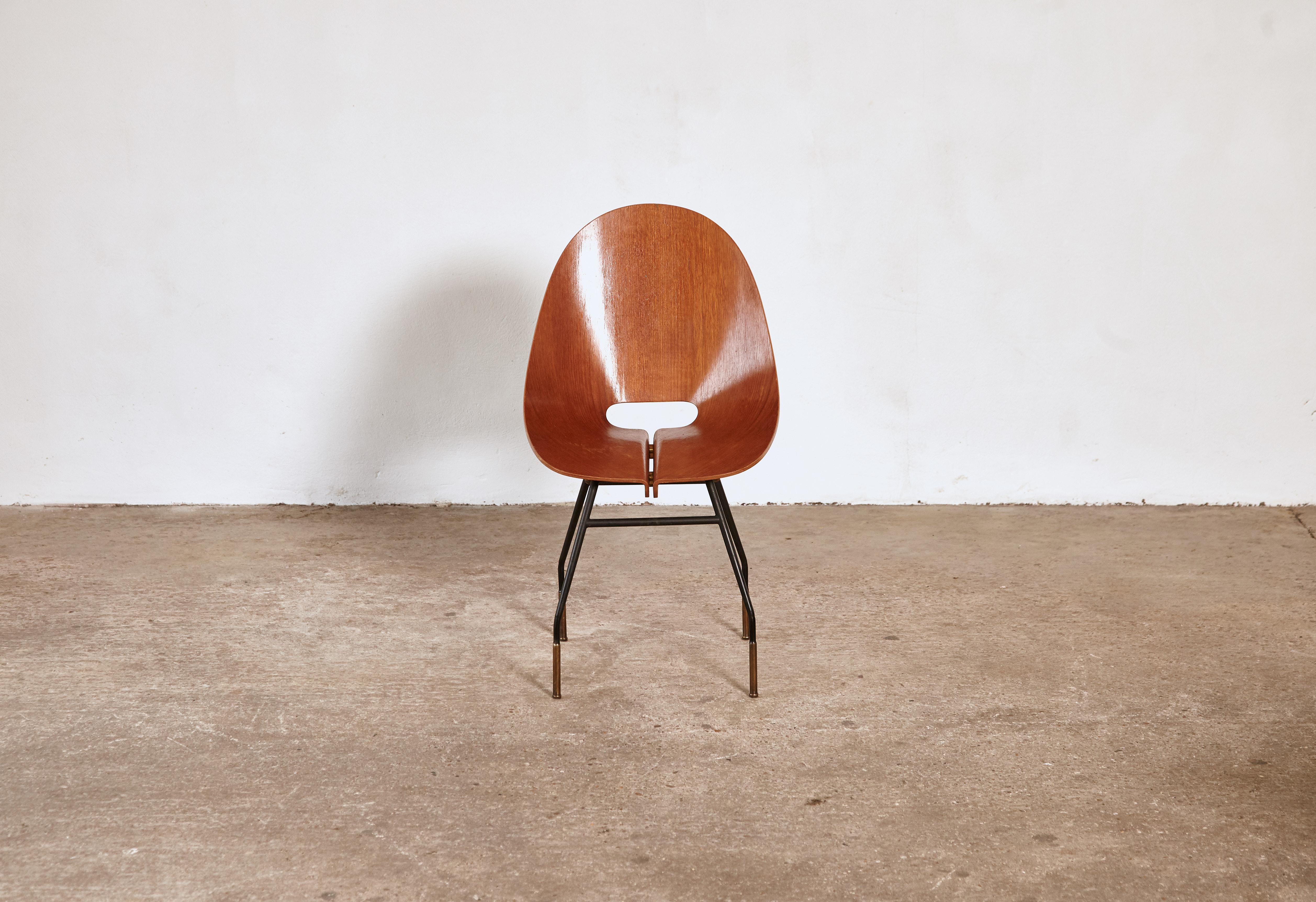 Rare Societa Compensati Curvati Chair, Italy, 1950s For Sale 2