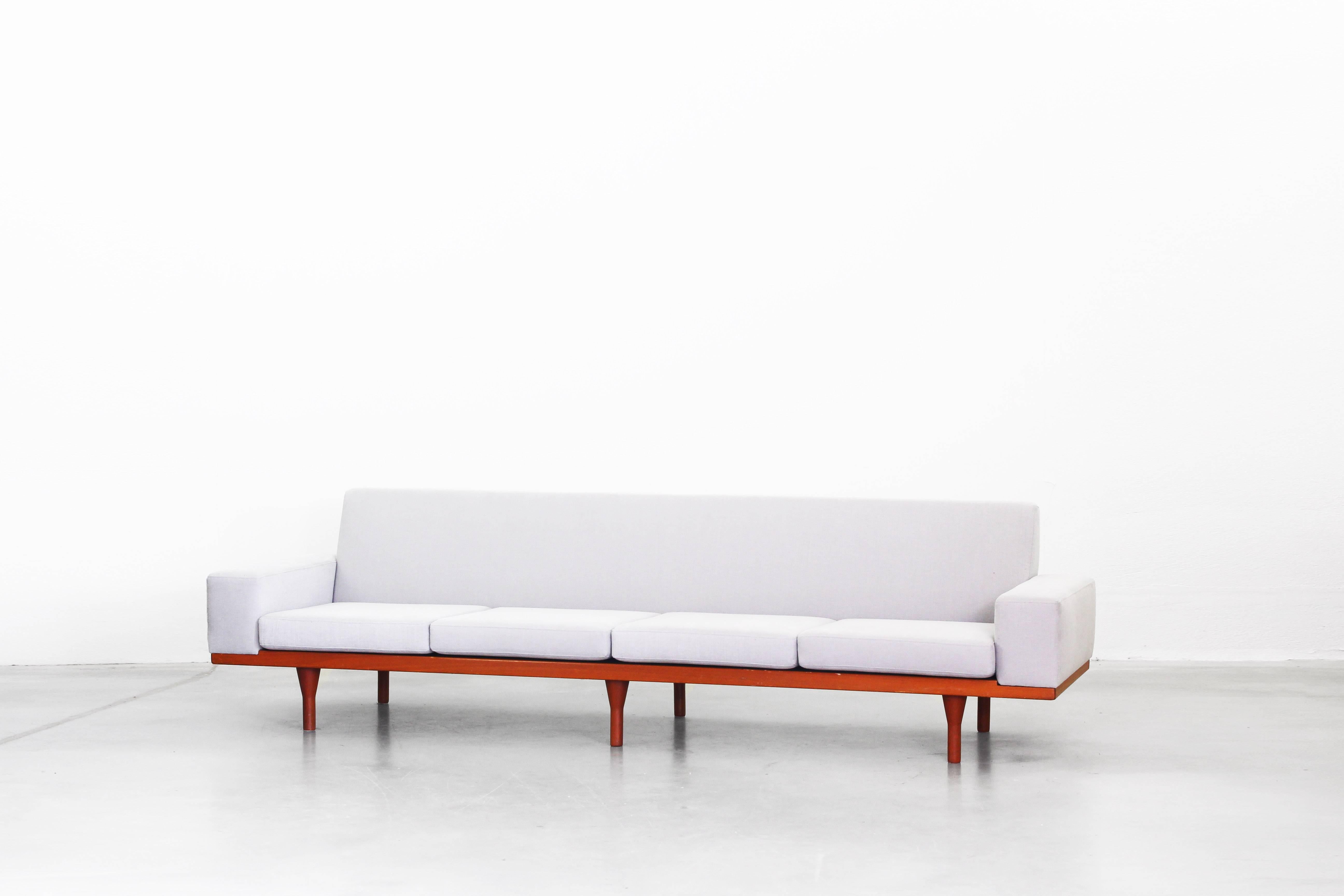 Danish Rare Sofa by Illum Wikkelsoe Wikkelso for Søren Willadsen Teak New Upholstery