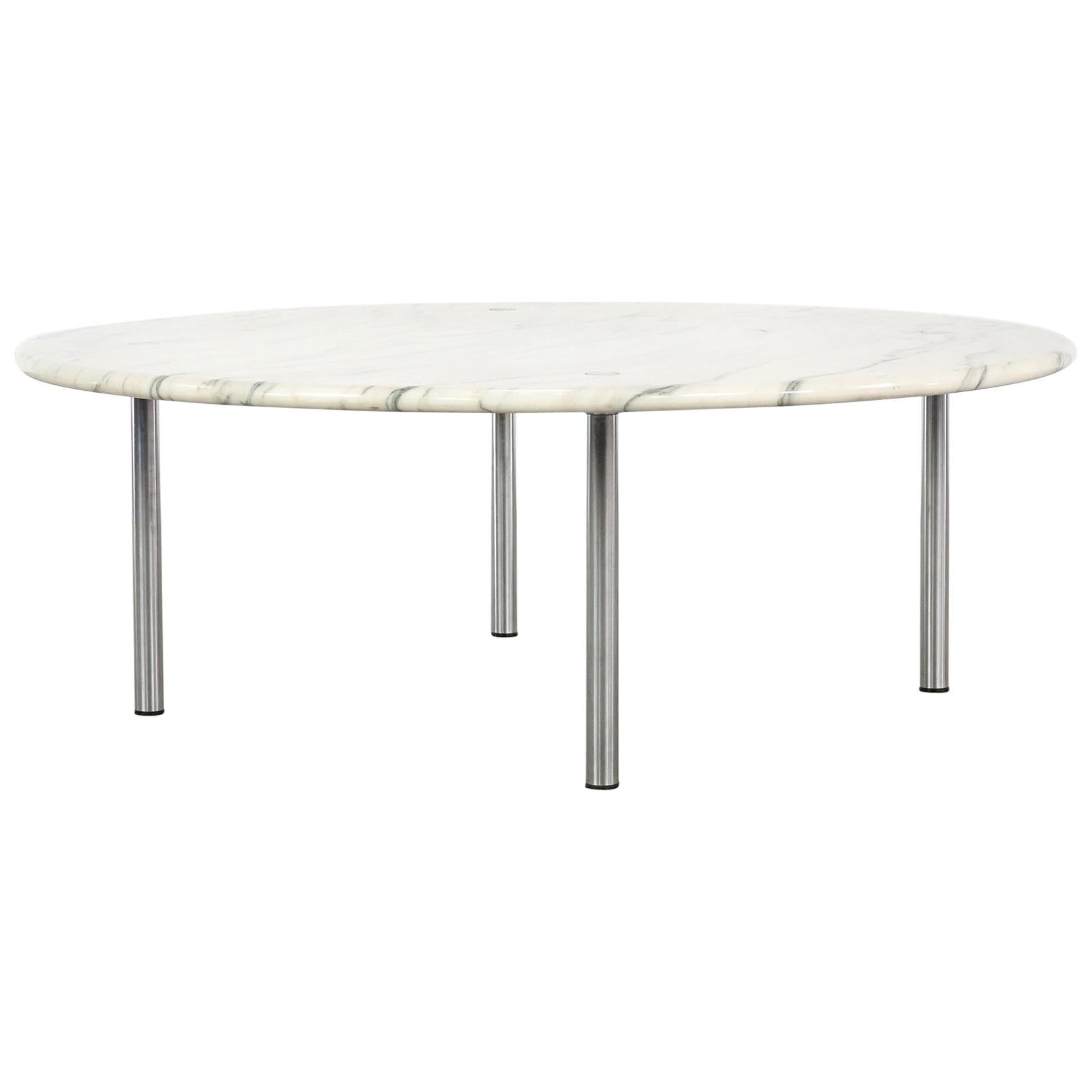 Rare Sofa Table with Carrara Marble Top by Erwine & Estelle Laverne for Laverne