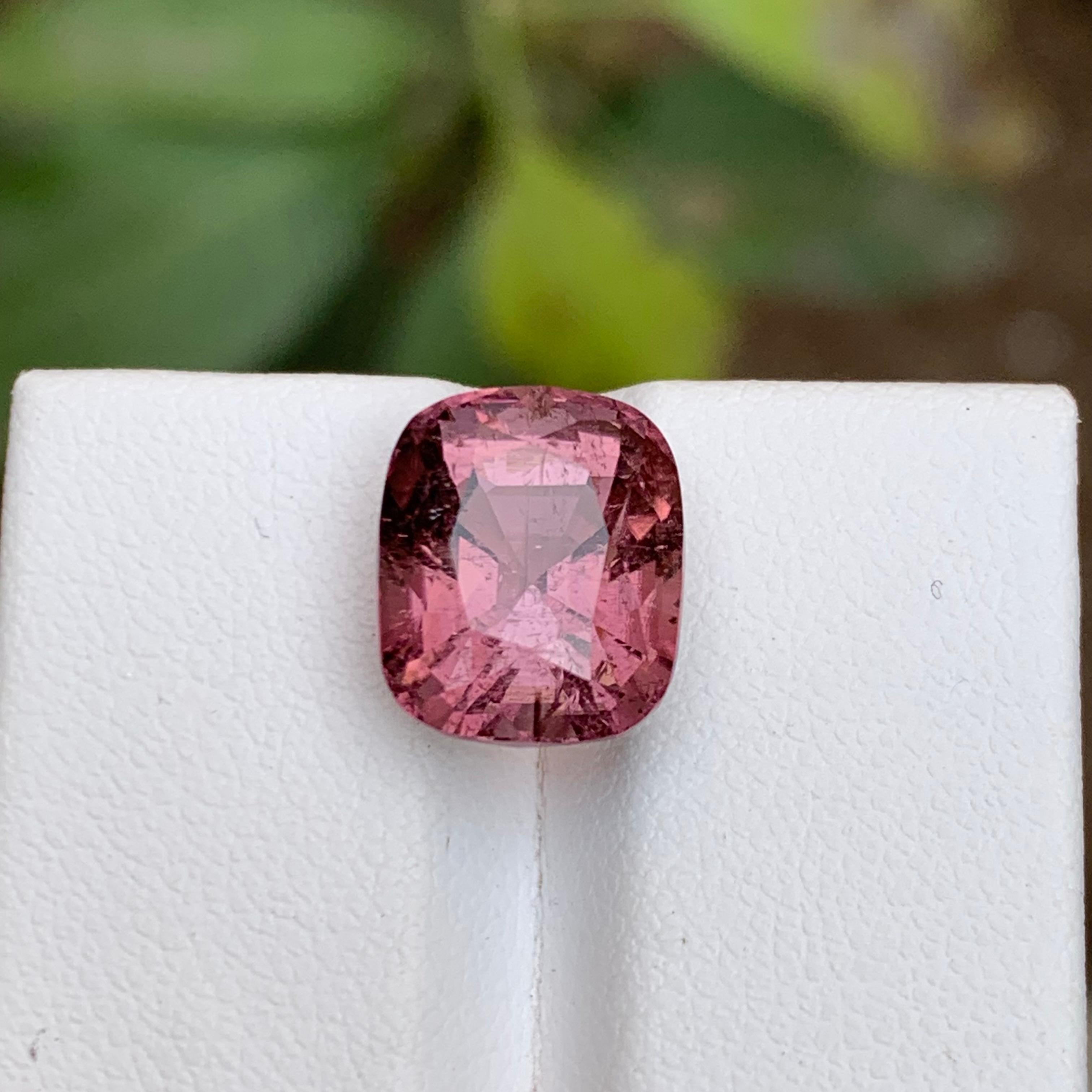 Rare Soft Pink Natural Tourmaline Gemstone, 7.50 Ct Cushion Cut for Ring/Pendant For Sale 5