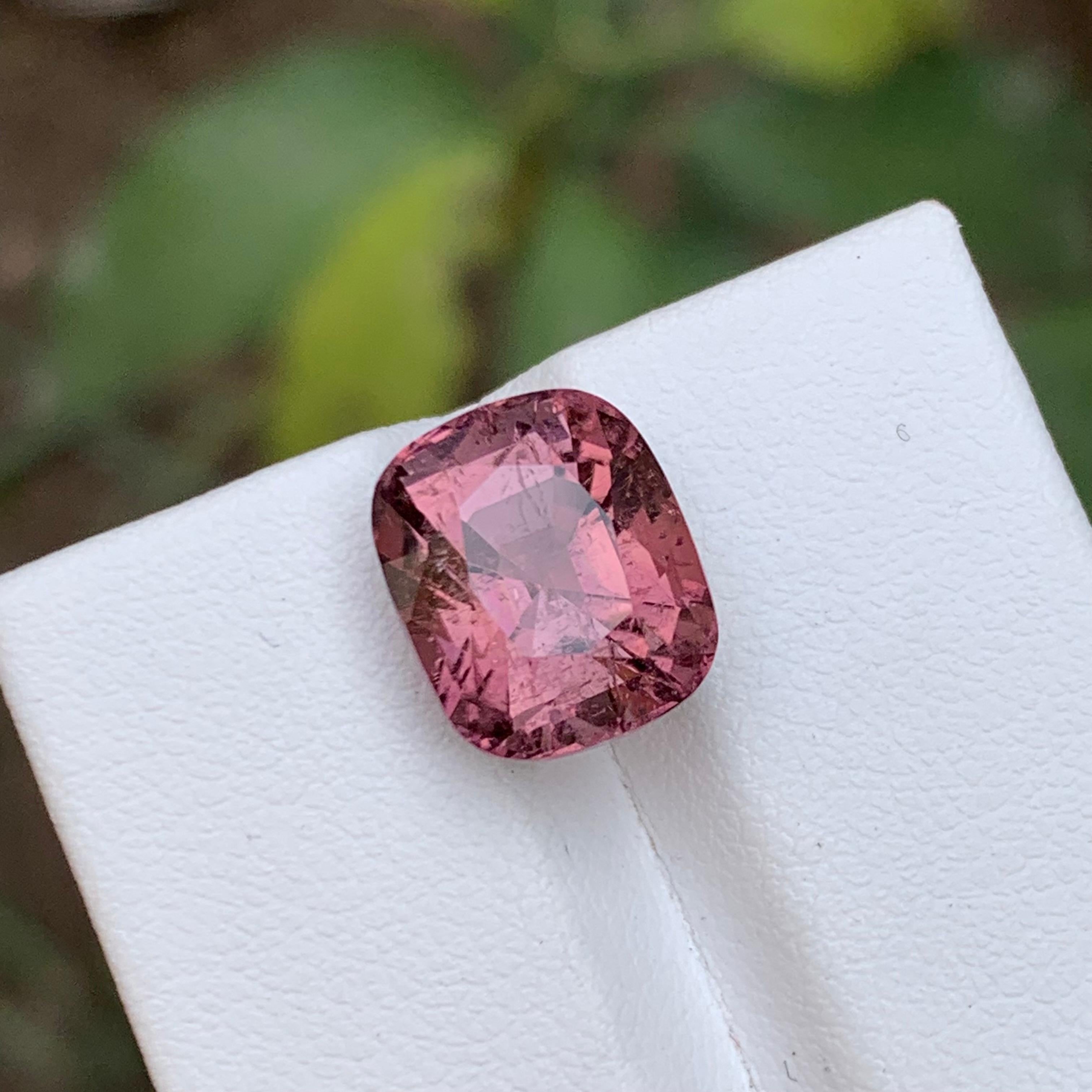 Contemporary Rare Soft Pink Natural Tourmaline Gemstone, 7.50 Ct Cushion Cut for Ring/Pendant For Sale