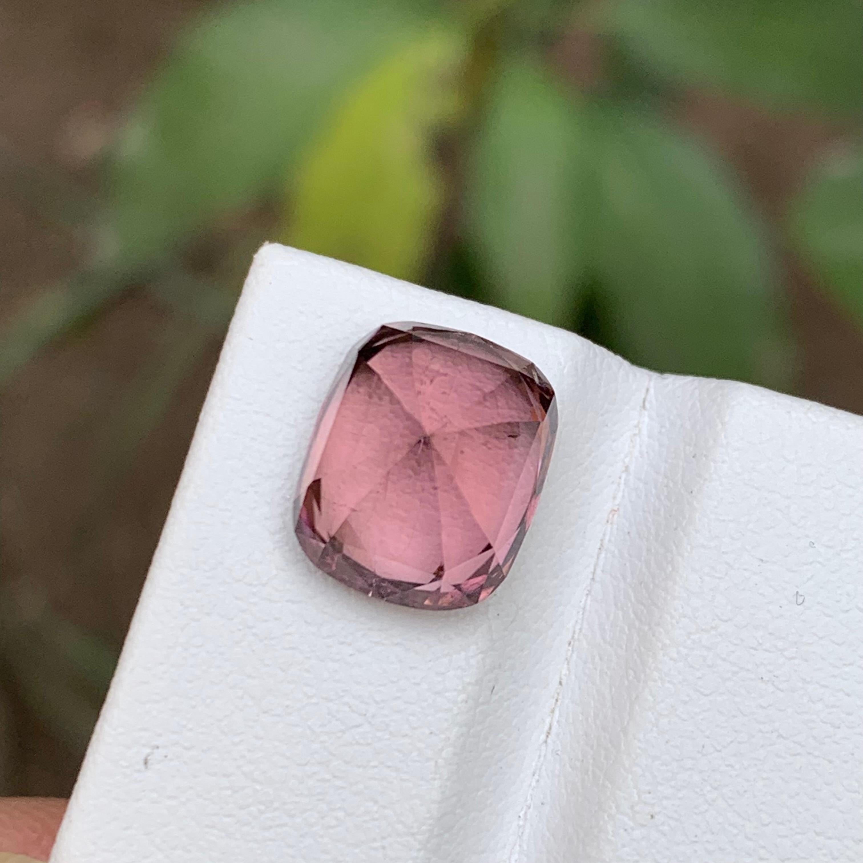 Women's or Men's Rare Soft Pink Natural Tourmaline Gemstone, 7.50 Ct Cushion Cut for Ring/Pendant For Sale