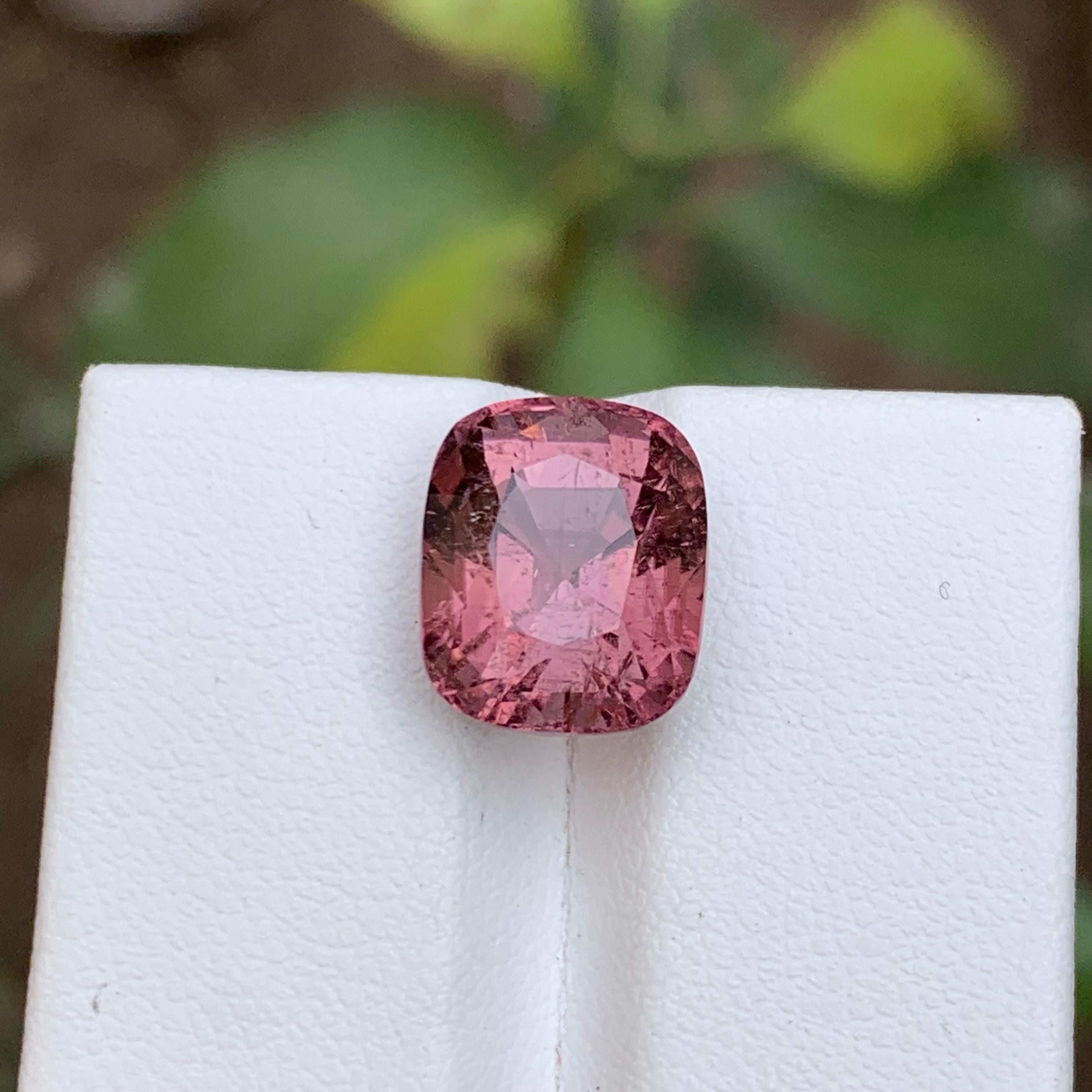 Rare Soft Pink Natural Tourmaline Gemstone, 7.50 Ct Cushion Cut for Ring/Pendant For Sale 2