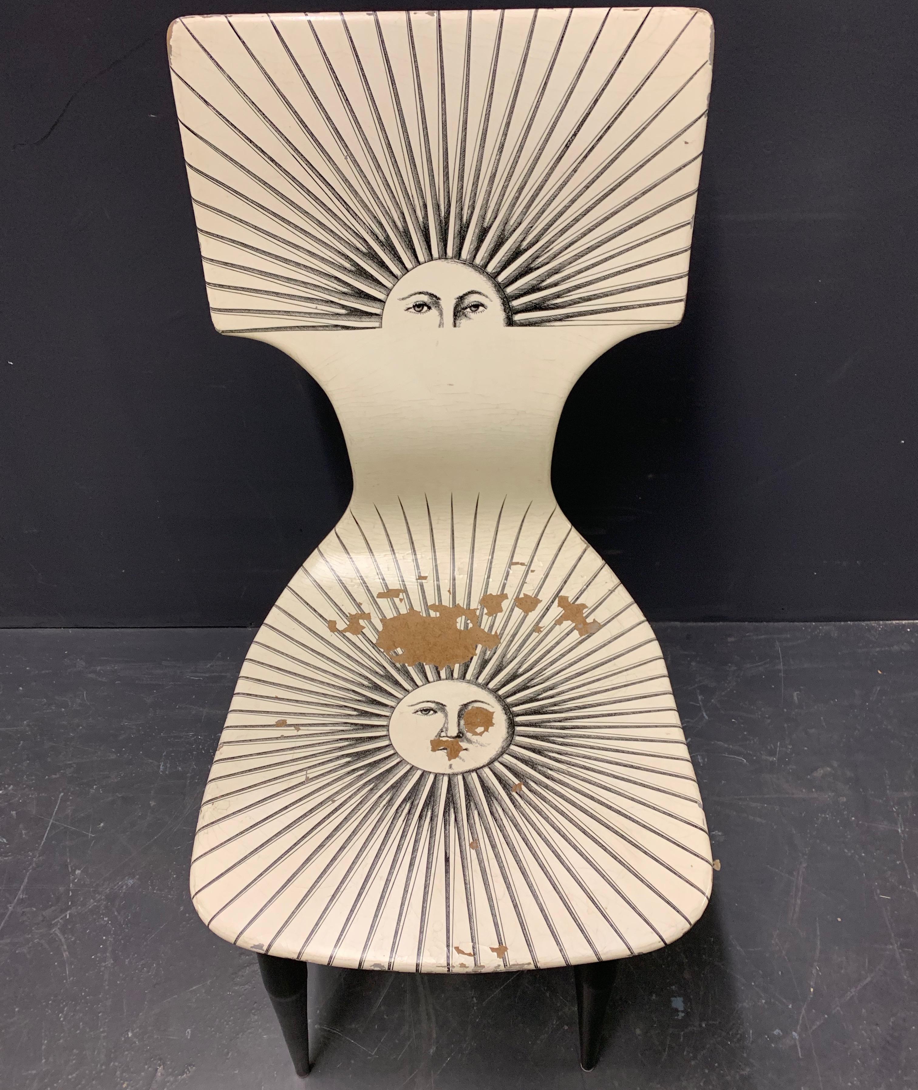 Rare Sole Chair by Fornasetti Milano 13