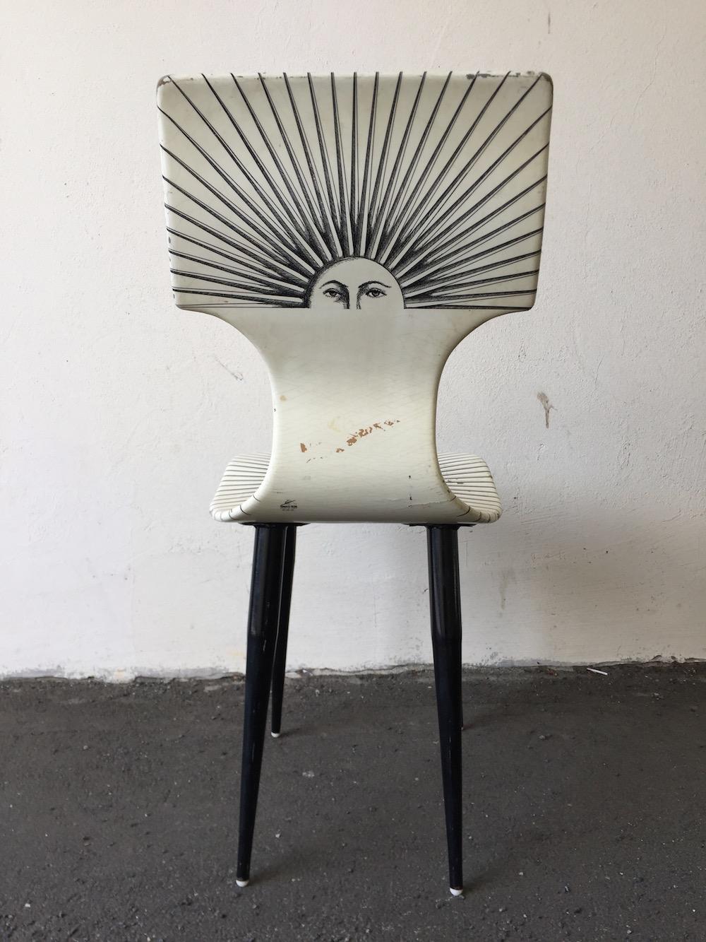 Italian Rare Sole Chair by Fornasetti Milano