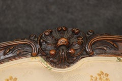 Rare canapé anglais géorgien en acajou massif sculpté Circa 1890s