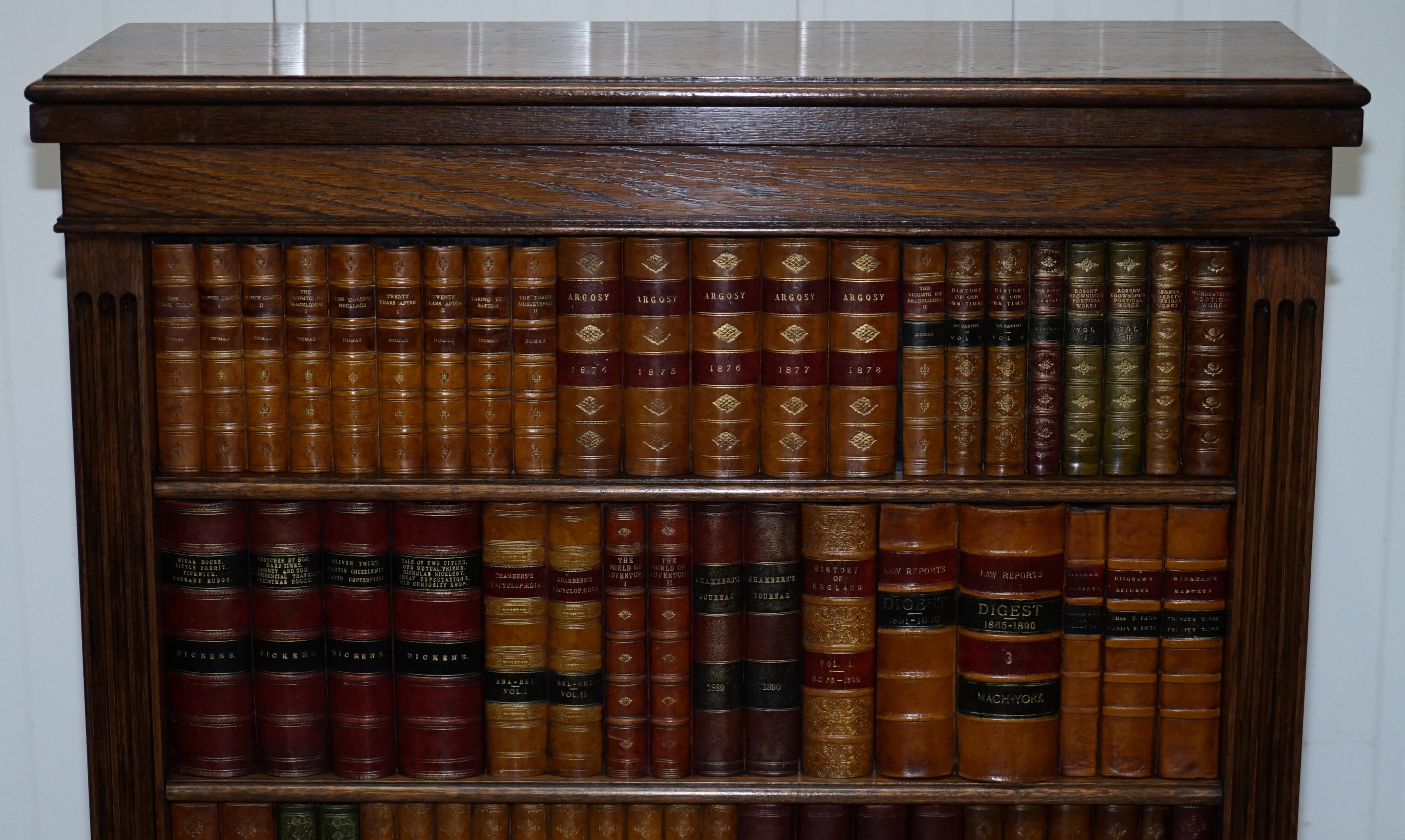 Modern Rare Solid English Oak Radiator Cover Faux Book Bookcase Very Rare Find Must See