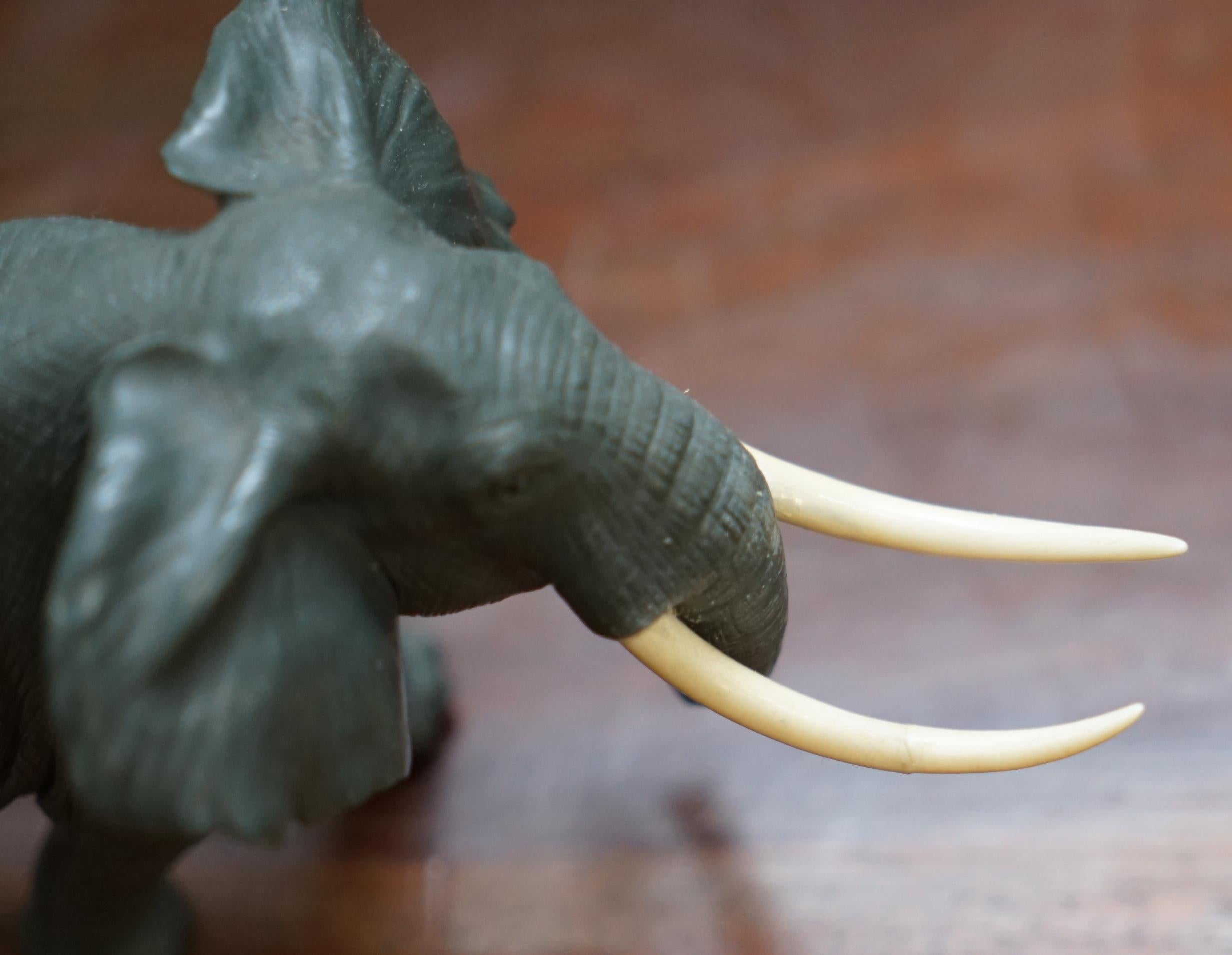 Rare Solid Jasper Elephant Carved by Gerd Dreher 1939 Retailed by Asprey London 3
