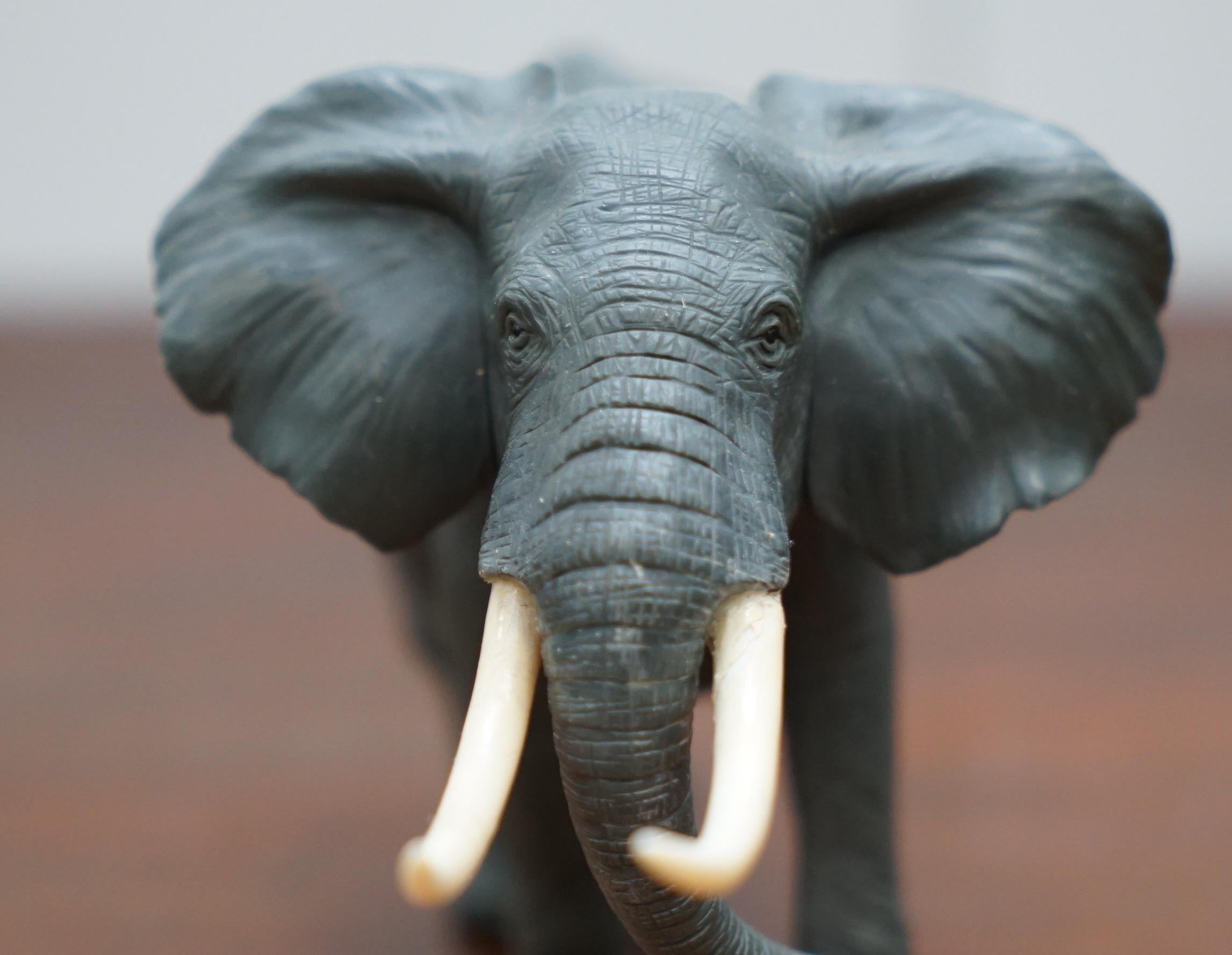 British Rare Solid Jasper Elephant Carved by Gerd Dreher 1939 Retailed by Asprey London