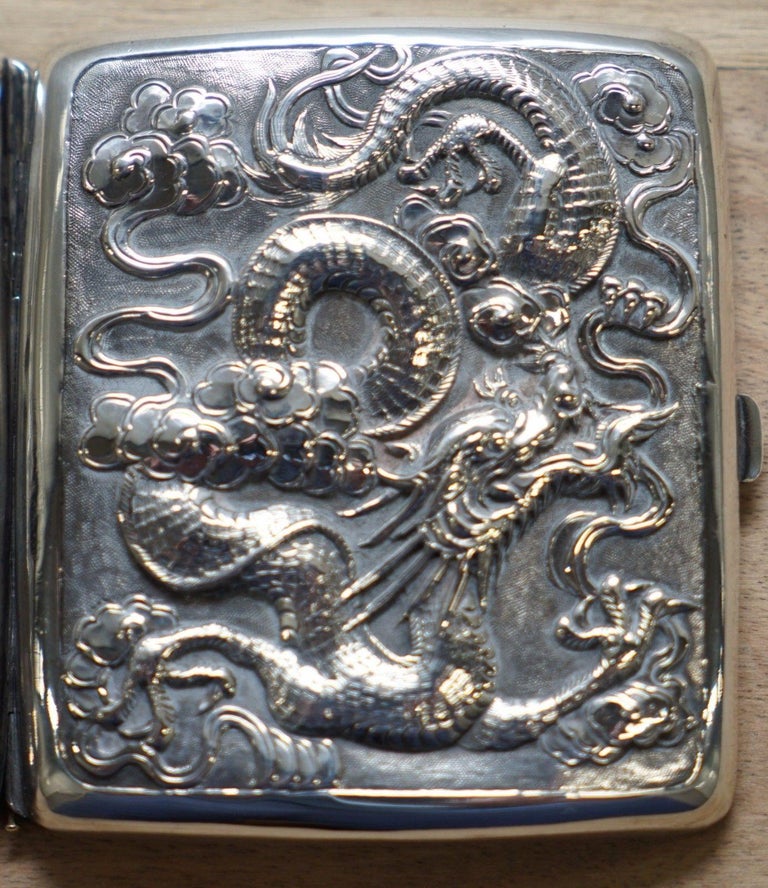 silver dragon cigarette holder Smoke King Ring | Retro Adjustable Finger Clip | Hands-Free Smoking Accessory for Men Carved Chinese Dragon Stainless Steel