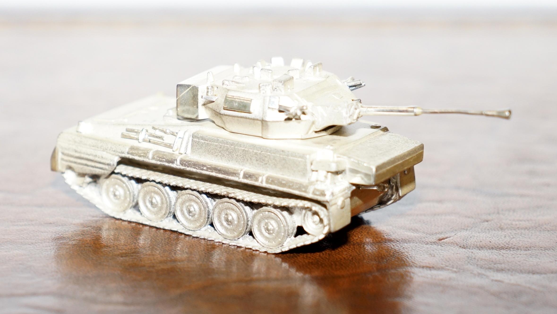 Rare Solid Sterling Silver 1987 Scorpion Tank Edinburgh Made Anthony John Hope 1