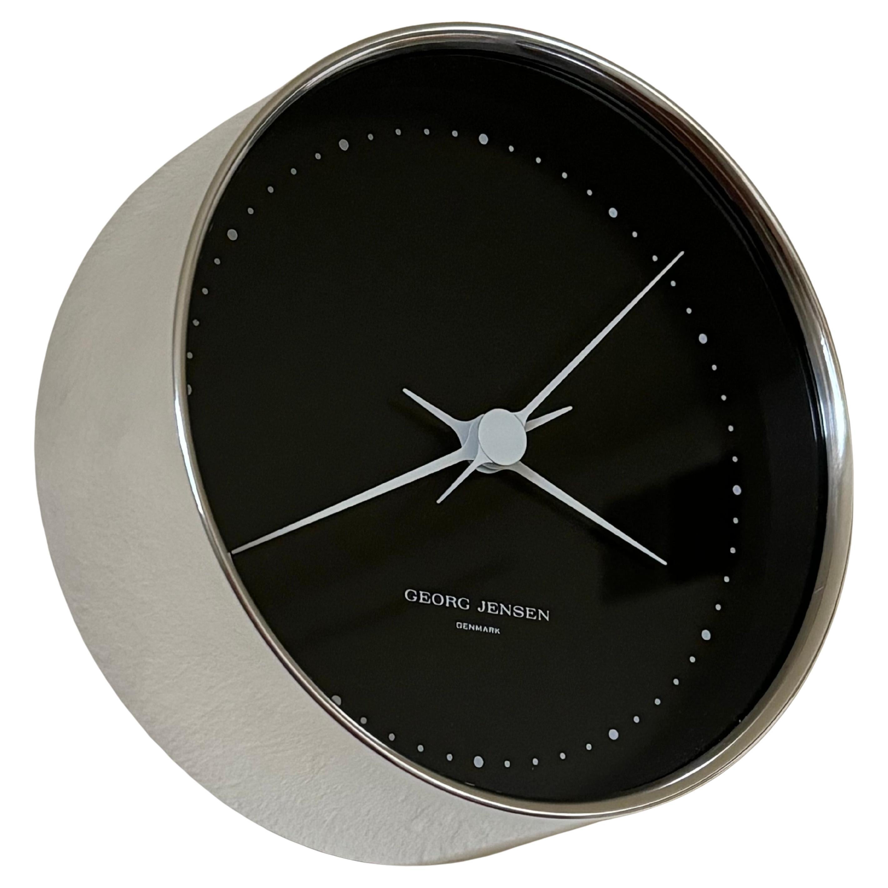 Raro reloj de pared de plata de ley maciza para Georg Jensen de Henning Koppel