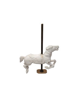 Rare Solid Tiger Oak Carousel Prancer, "Philadelphia School Folk Art Horse"