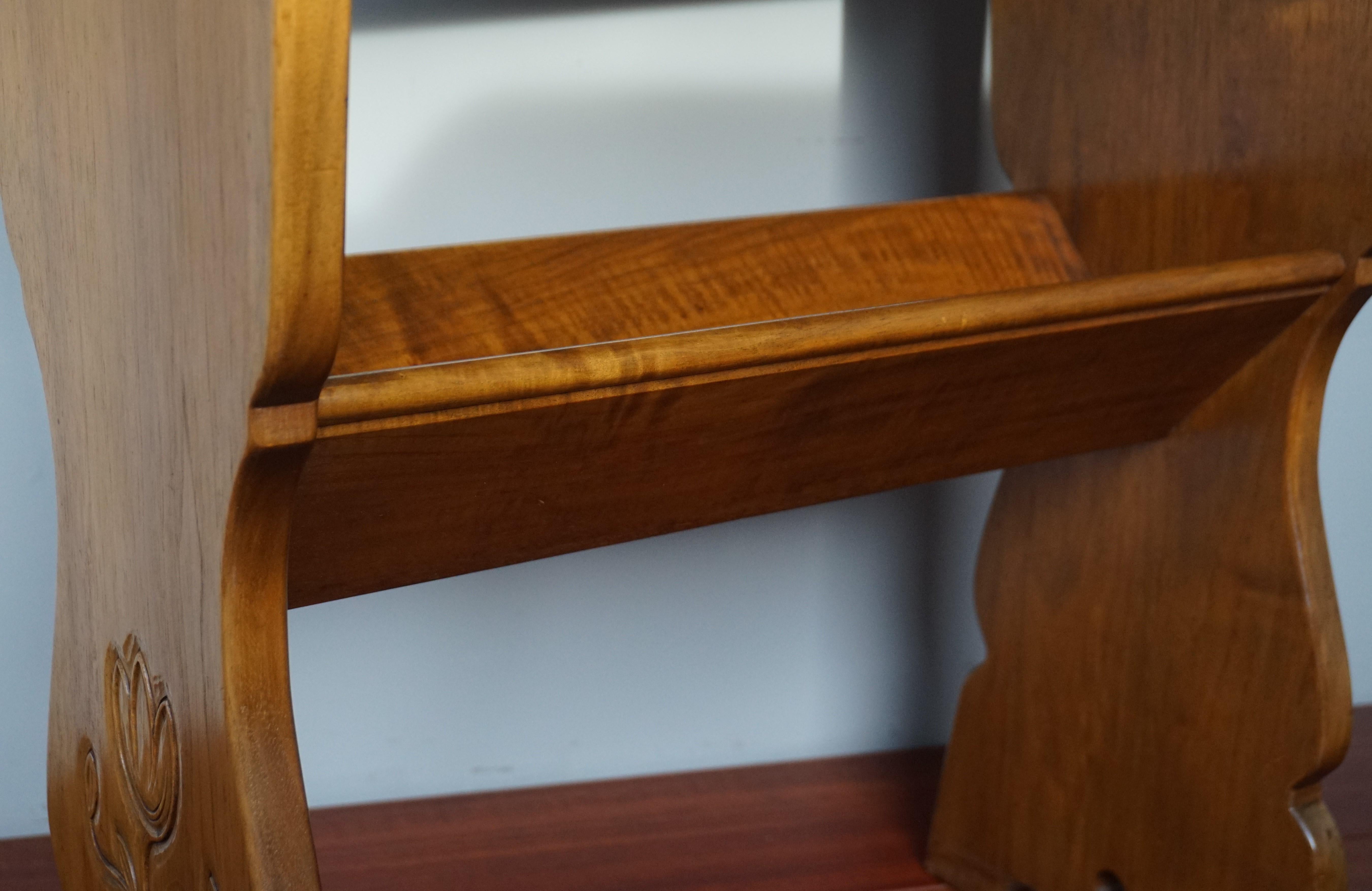 end table with book storage