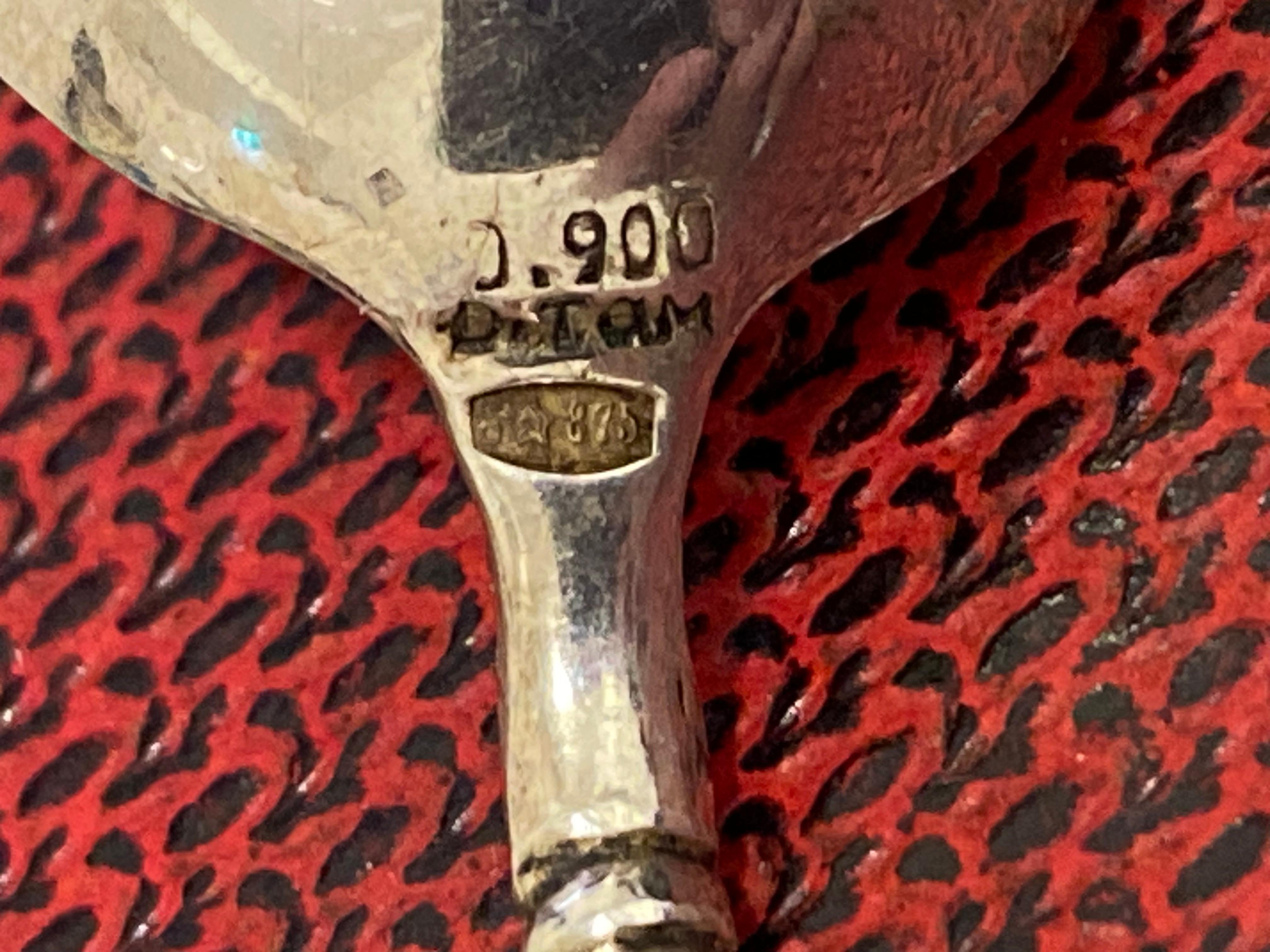 Rare Soviet 875 Silver Set of Tea Spoons (x 6), Chinois Style (Bamboo) 84gr. For Sale 5