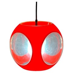 Rare Space Age Bug Eye Pendant Lamp by Massive Belgium 1970s