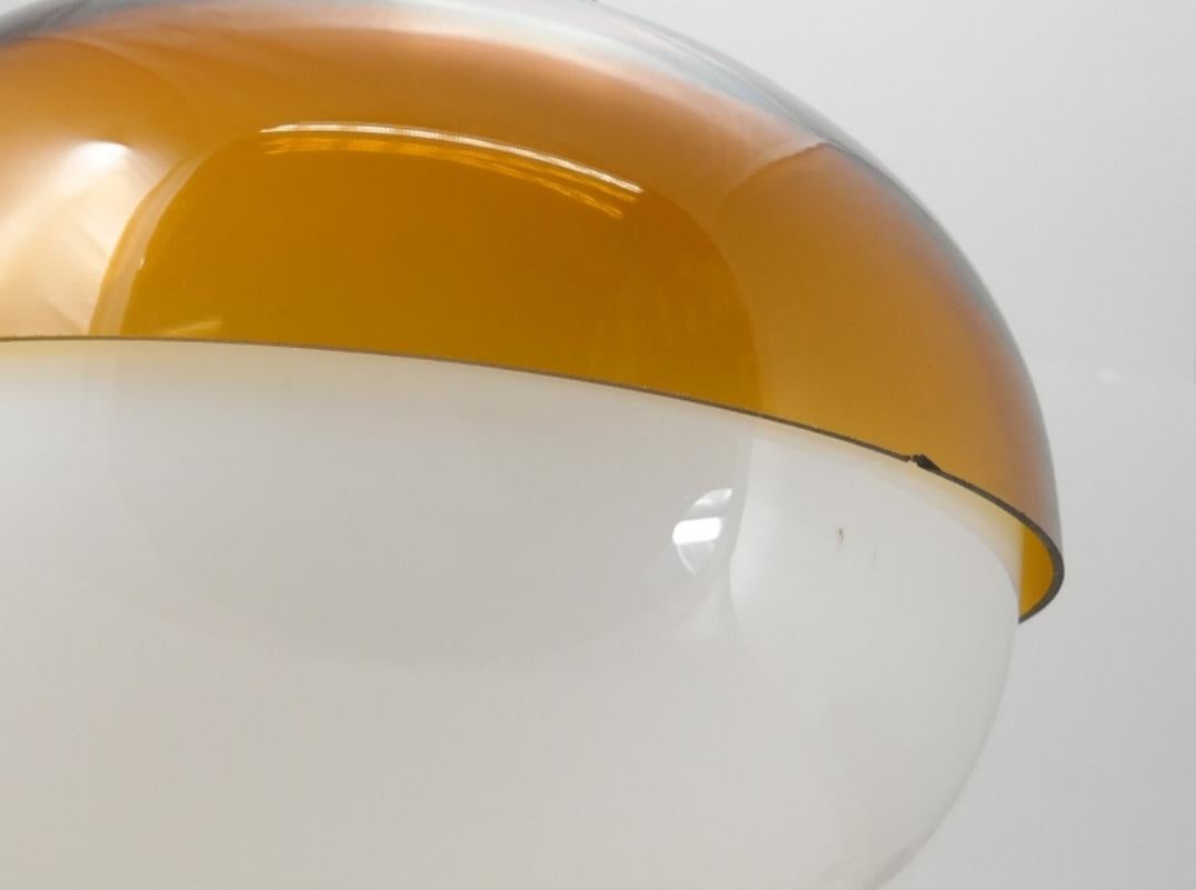 Rare Space Age Double Layered Large Glass Table Lamp, 1970s 7