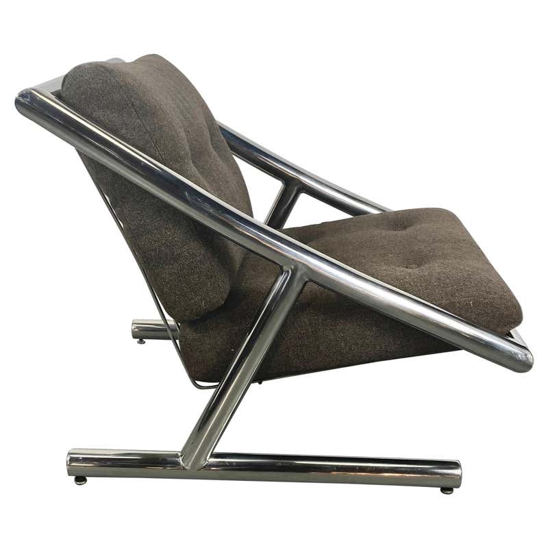 Rare Lishman Rocker, Sculptural Chrome-Plated circa 1976, William ...