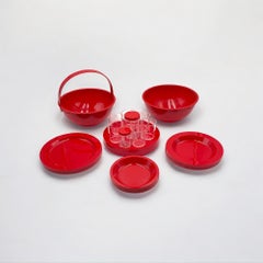 Rare Space Age Picnic Set ‘Pic Boll’ by Carlo Viglino for Guzzini, 1960s