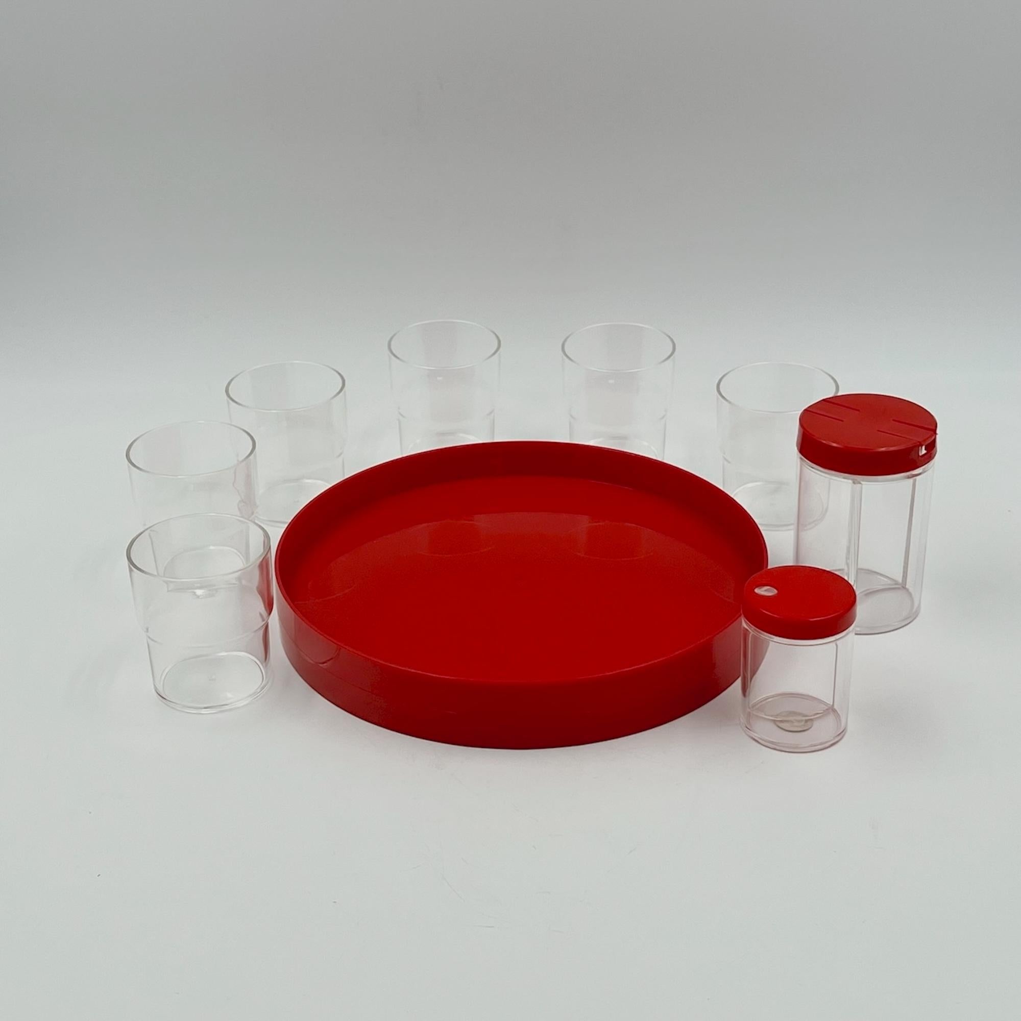 Rare Space Age Picnic Set ‘Pic Boll’ by Carlo Viglino for Guzzini, 1960s In Excellent Condition In San Benedetto Del Tronto, IT