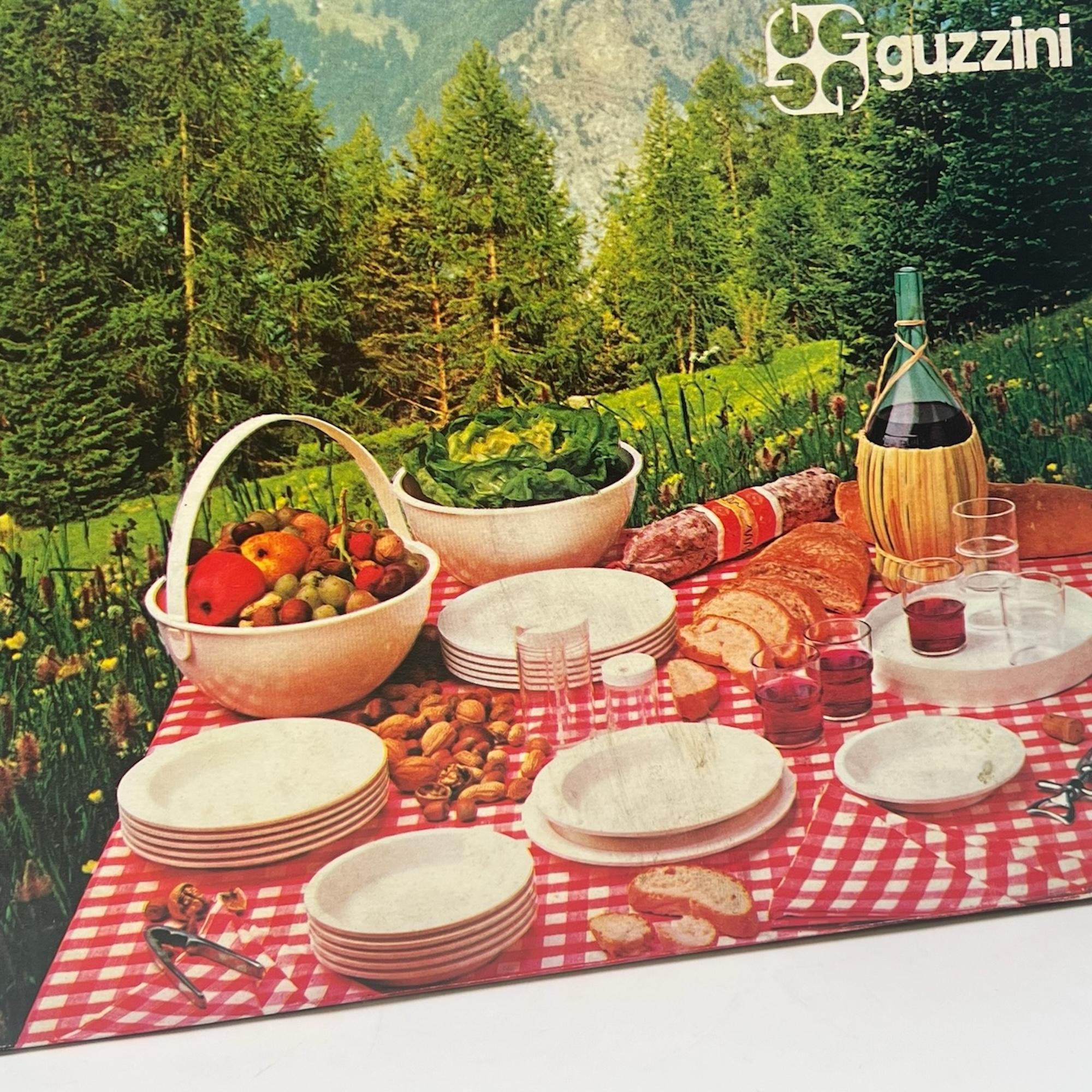 Plastic Rare Space Age Picnic Set ‘Pic Boll’ by Carlo Viglino for Guzzini, 1960s