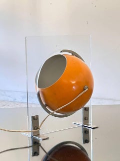 Rare space age table lamp in lucite by Jean Dudon, France, circa 1960