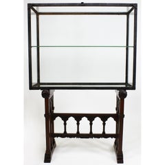 Rare Spanish 19th-20th Century Gothic-Baroque Vitrine Exhibition Display Cabinet