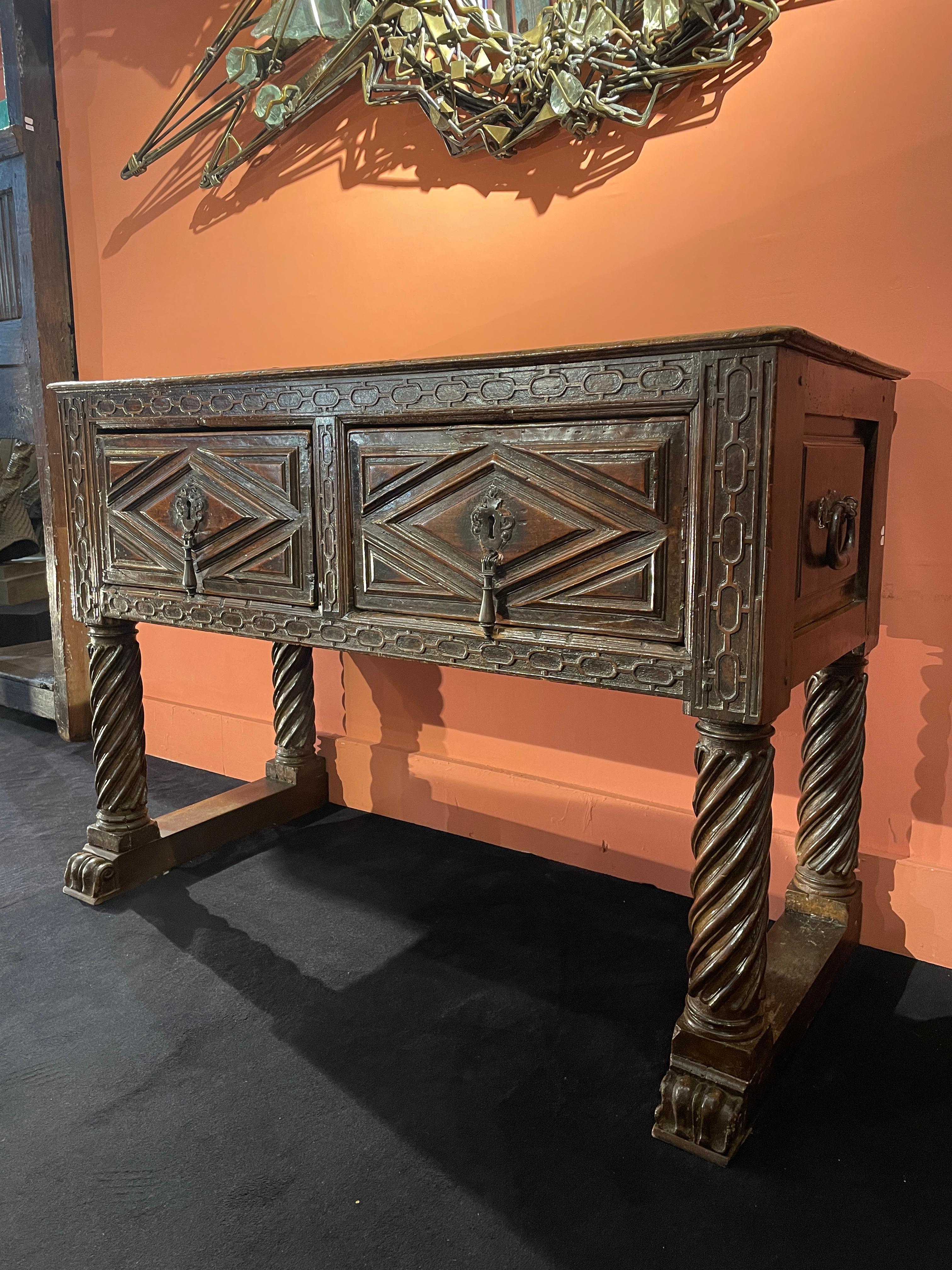 Renaissance Rare Spanish Console For Sale