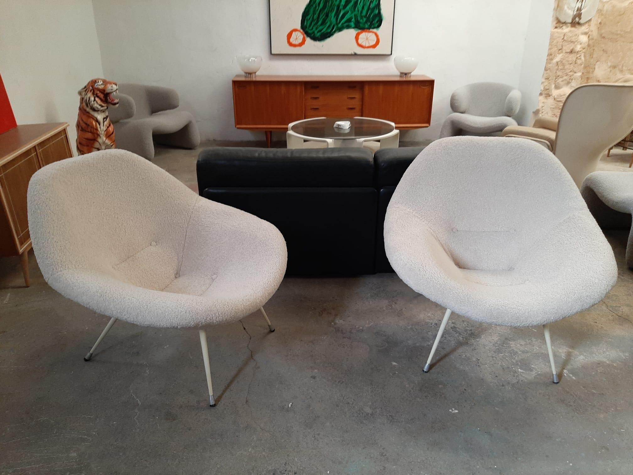Rare Spanish Designer Armchairs from 1950s, Set of 2 In Excellent Condition For Sale In PEGO, ES