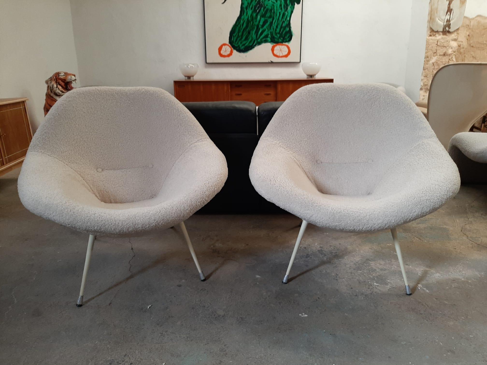 20th Century Rare Spanish Designer Armchairs from 1950s, Set of 2 For Sale