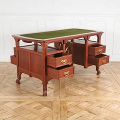 Raro scrittoio spagnolo modernista in mogano