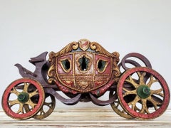 Rare Spanish Colonial Renaissance Chariot Carriage Model Folk Art Sculpture