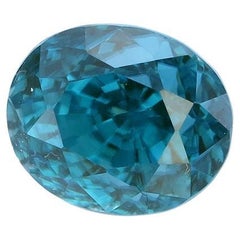 Rare Sparkling Natural Blue 4.20 Carat Zircon from Cambodia