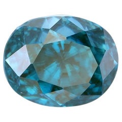 No Reserve Rare Sparkling Natural Blue Zircon 6.50 Carat from Cambodia