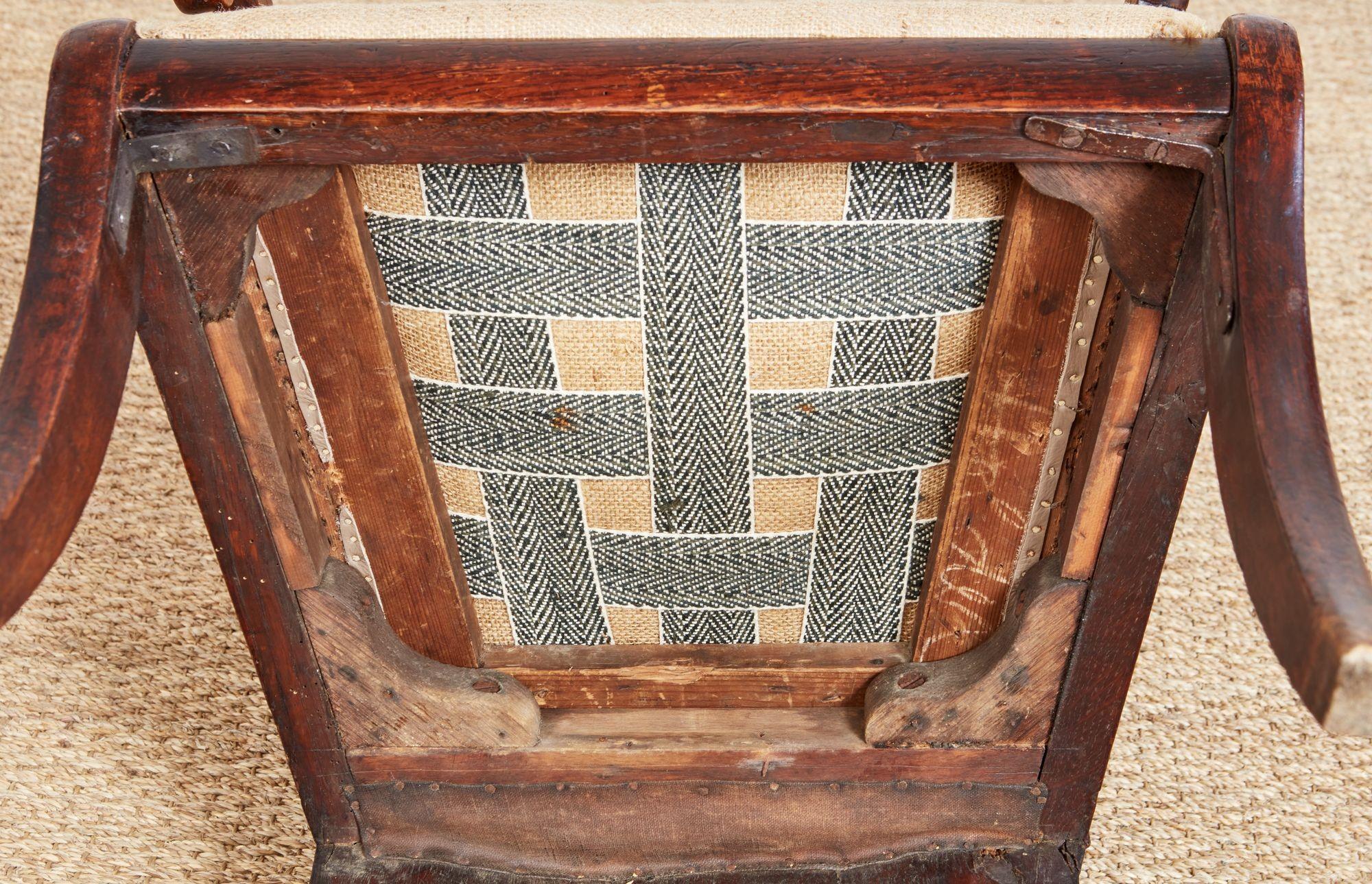 Rare Specimen Burl Oak Chair For Sale 9