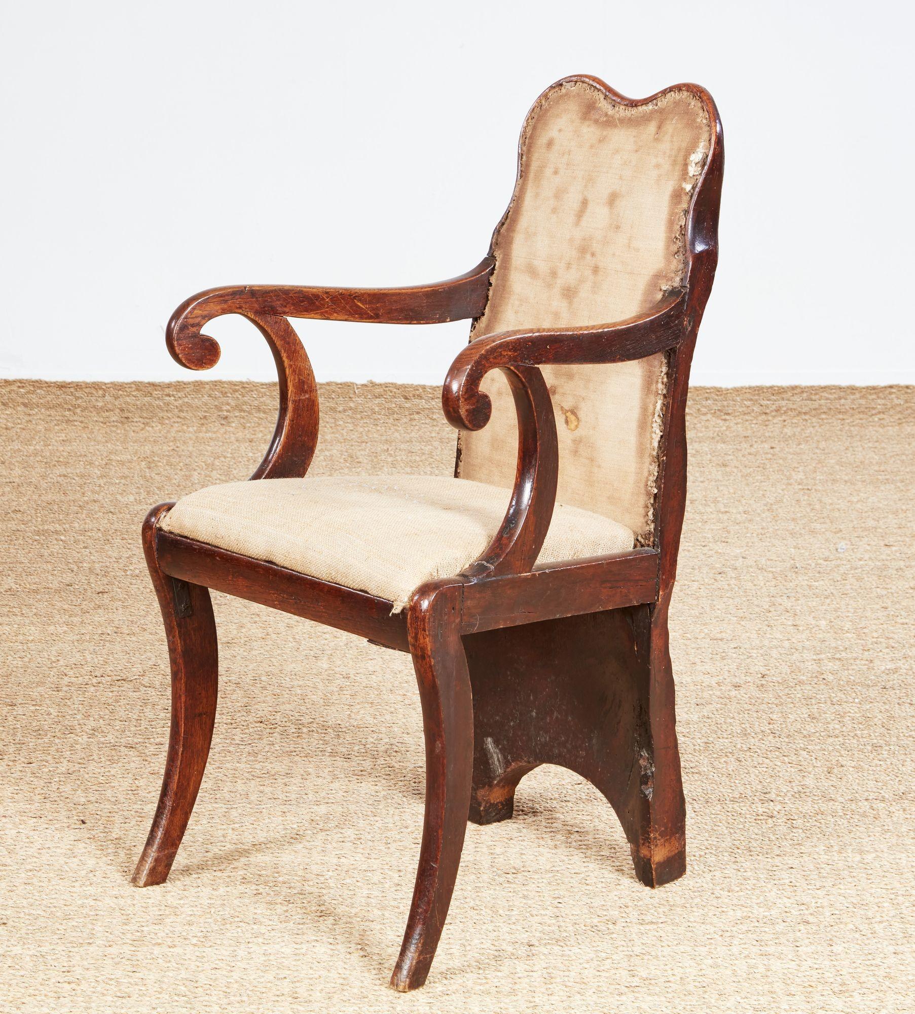 Regency Rare Specimen Burl Oak Chair For Sale