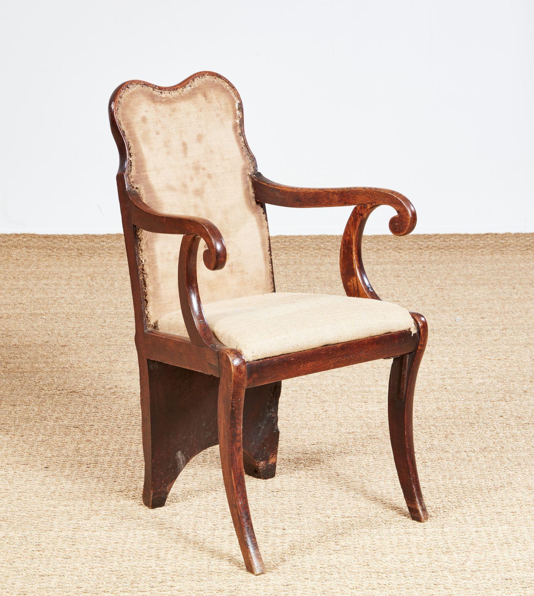 Rare Specimen Burl Oak Chair In Good Condition For Sale In Greenwich, CT