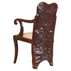 Rare spécimen de chaise en chêne à ronce