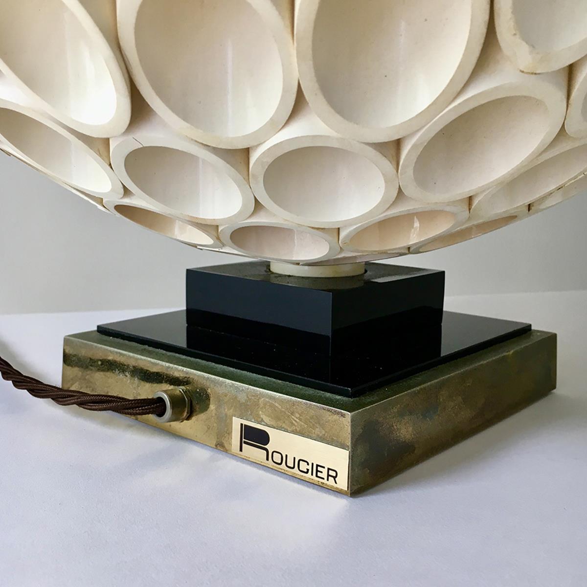 Canadian Rare Spherical Rougier Designed Table Lamp Late 1970s, Stamped For Sale