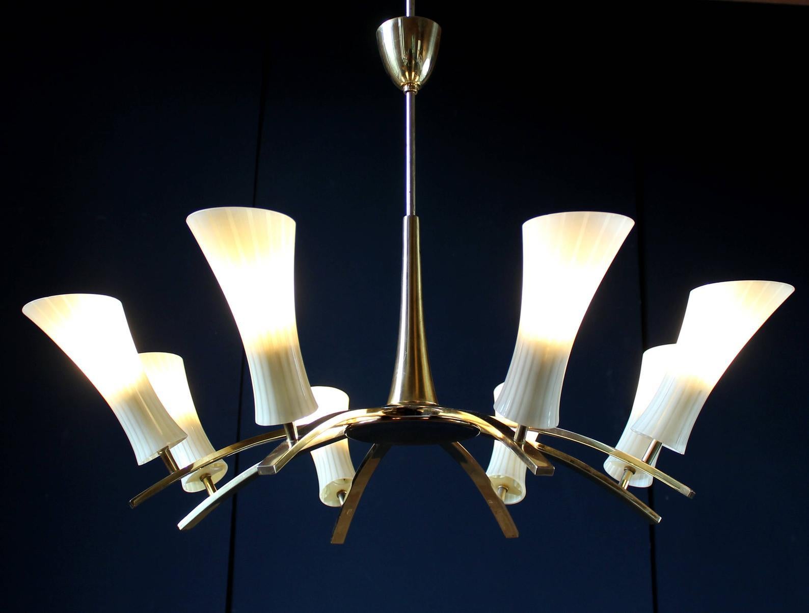 Mid-Century Modern Rare Spider Chandelier, Germany, 1950s For Sale