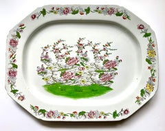 Rare plat à motifs londoniens 'Willis Thatch'd House' de Spode, vers 1810