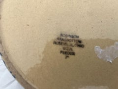 Rare Sponge Ware Pottery" Dog " Dish