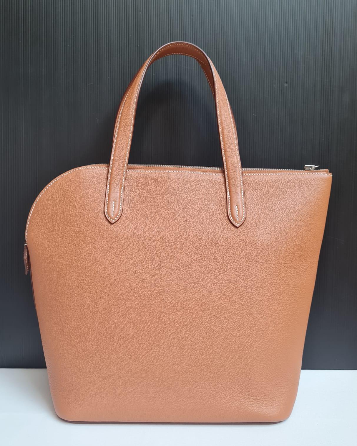 Rare Spring 2019 Hermes Brown  Novillo Transat Sailor Tote Bag For Sale 14