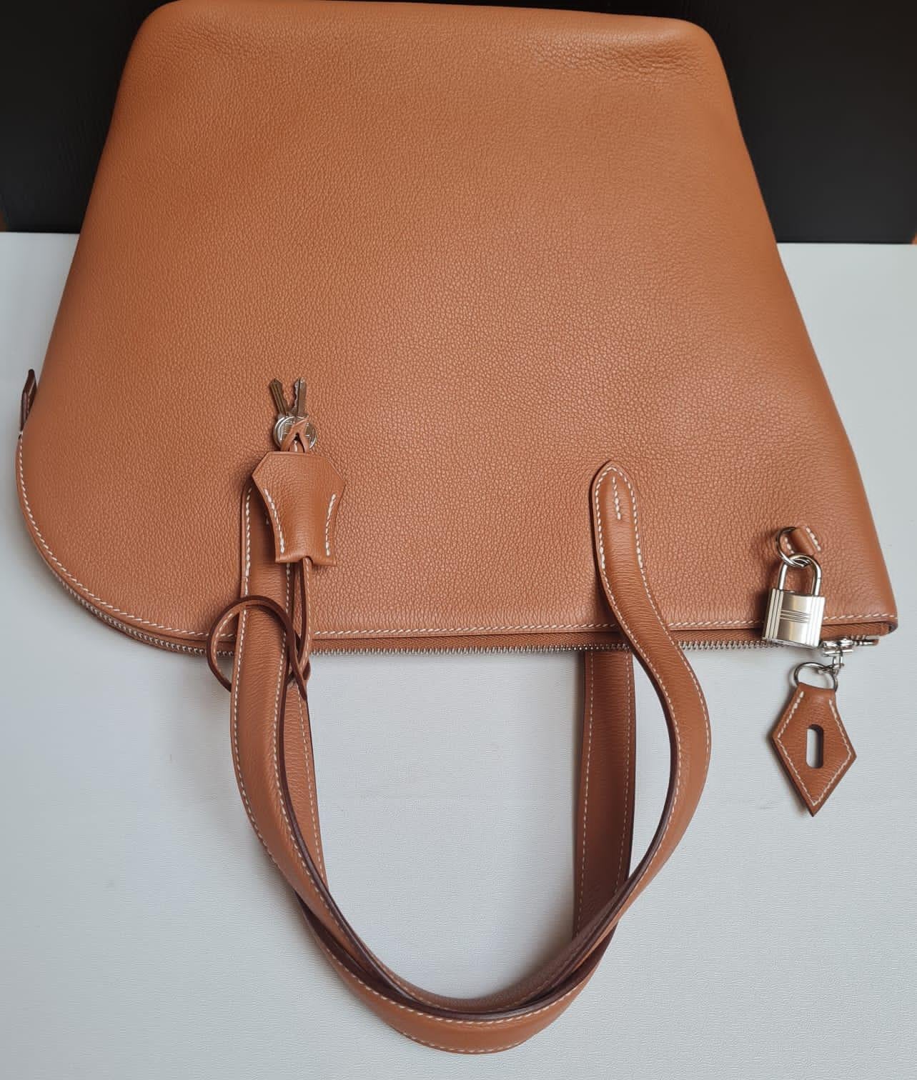 Rare Spring 2019 Hermes Brown  Novillo Transat Sailor Tote Bag For Sale 19