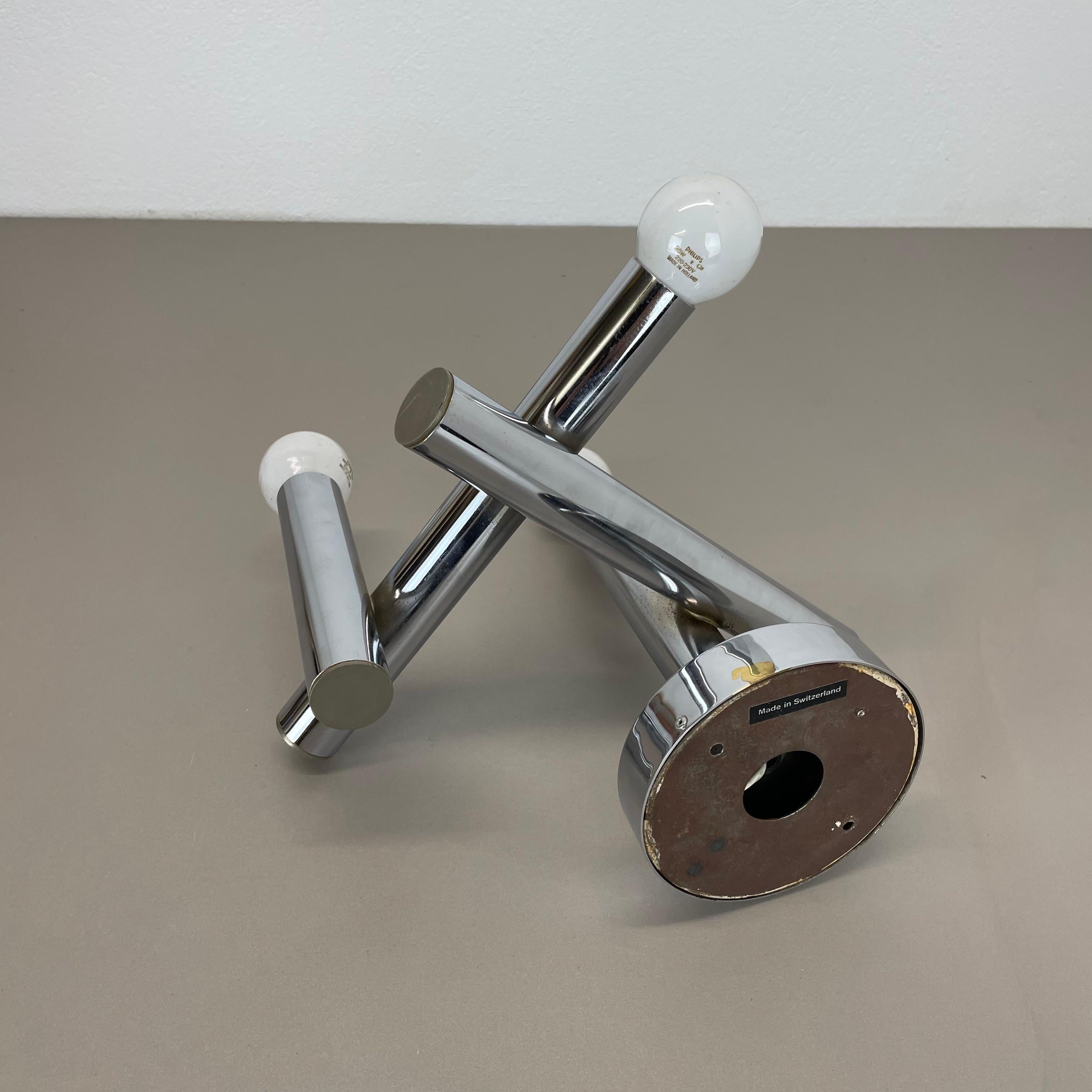 Seltene Sputnik-Deckenleuchte „Atomic“ von E.R. NELE, Temde Lights Schweiz 1970er Jahre im Angebot 4